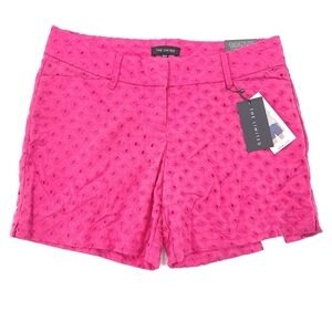 The Limited Women's Hot Pink Eyelet Tailored Shorts Stretch - Size 4